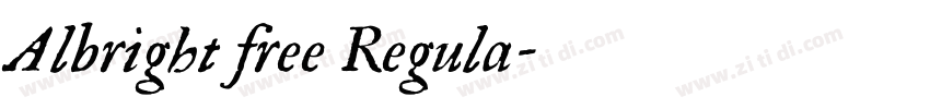 Albright free Regula字体转换
